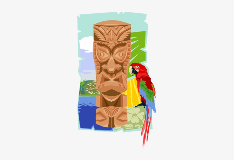 Totem Pole Royalty Free Vector Clip Art Illustration - Macaw, transparent png download