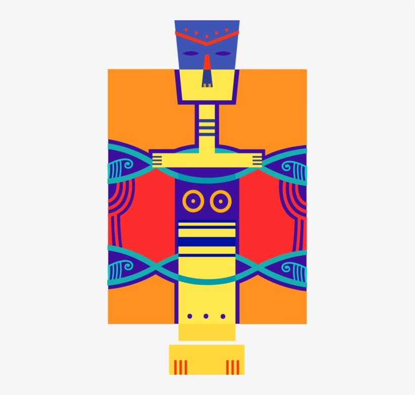 Vector Illustration Of Native American Indigenous Northwest - Poster, transparent png download