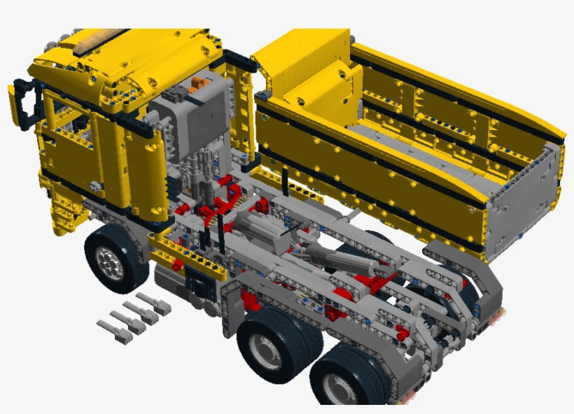 Dump Truck Top View - Trailer Truck, transparent png download