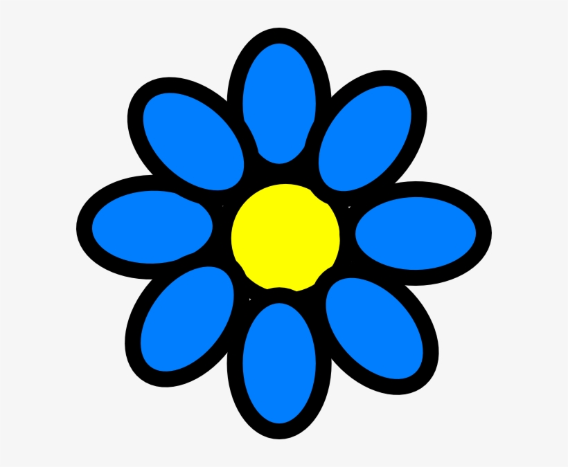 This Free Clipart Png Design Of Sky Blue Flower Clipart - Blue Flower Clip Art, transparent png download
