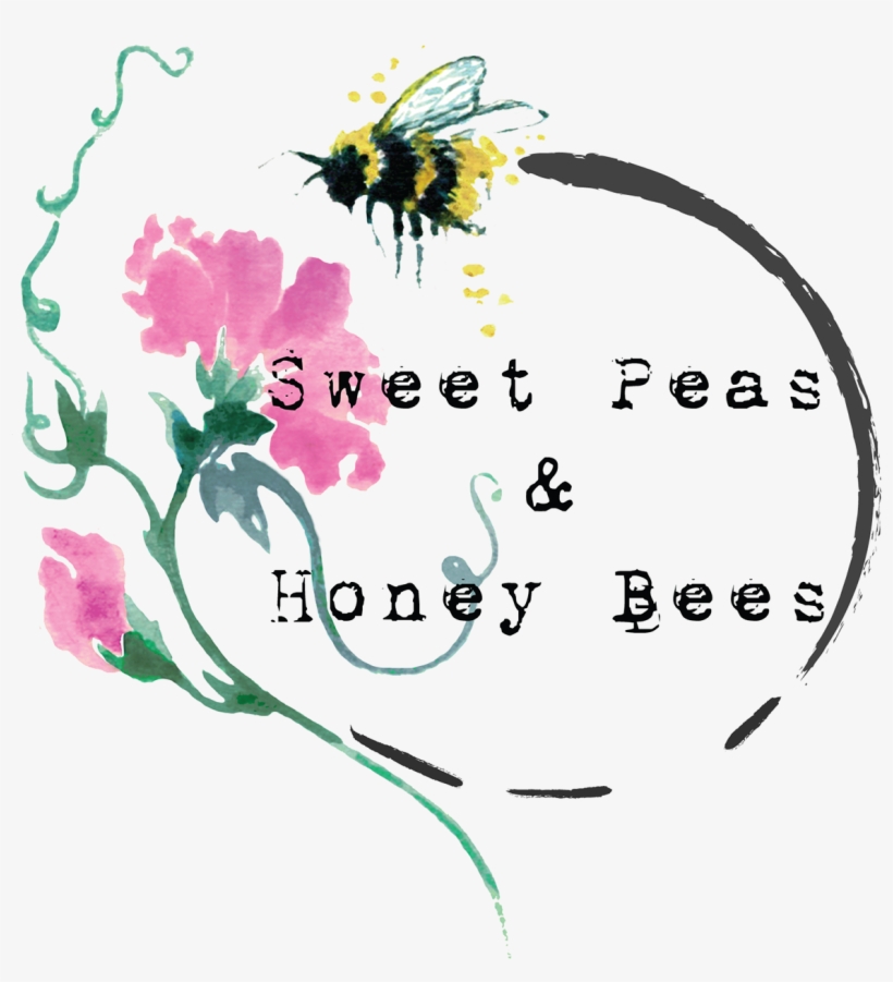Sweet Peas & Honey Bees - Bee, transparent png download