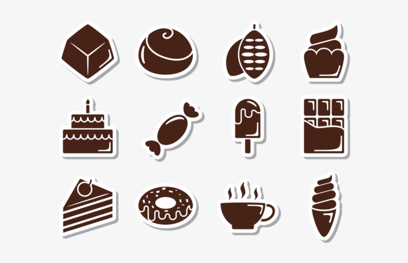 Chocolate Icons Vector - Chocolate Vectores, transparent png download
