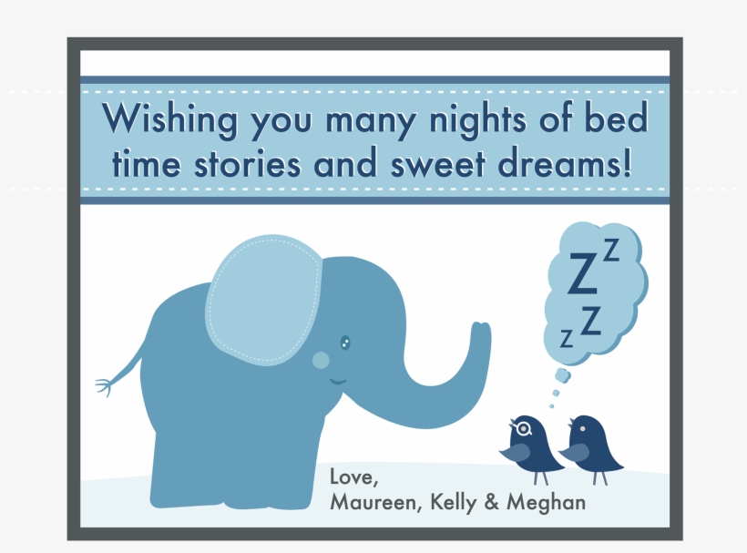 Baby Shower Card And Book Tag I Designed To Mimic The - Indian Elephant, transparent png download