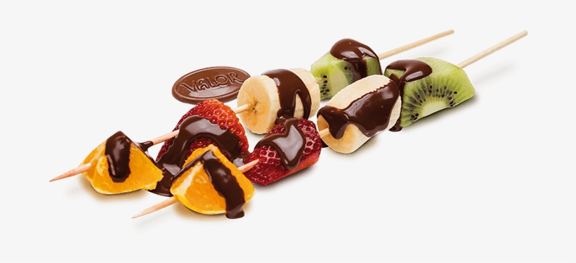 Brochetas De Fruta - Brocheta De Frutas Con Chocolate, transparent png download