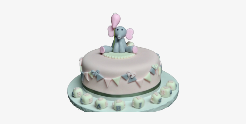 Carrot Baby Shower Cake, It's A Girl, With Grey And - Cake Decorating, transparent png download