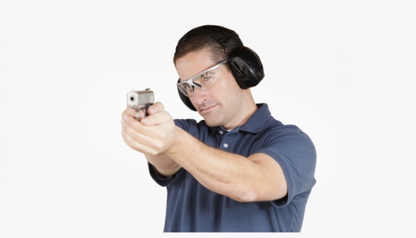 Man Aiming Gun - Gun, transparent png download