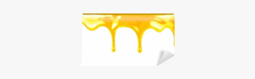 Honey Dripping On White Background Wall Mural • Pixers® - Composite Material, transparent png download