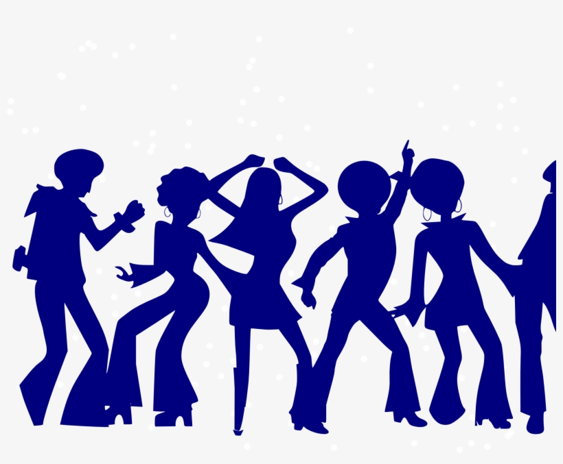 Drawing Of People Dancing At The Disco Party - Disco Dancers Clipart Png, transparent png download