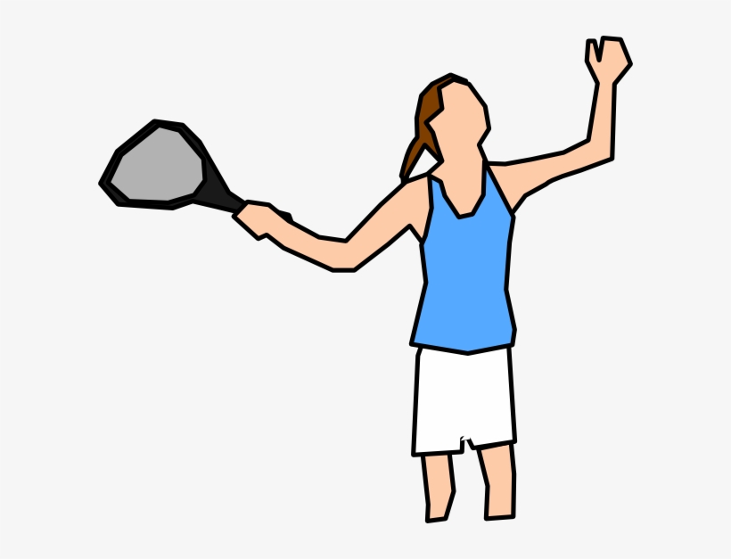 How To Set Use Girl Tennis Player Clipart - Clip Art Tennis Girl, transparent png download