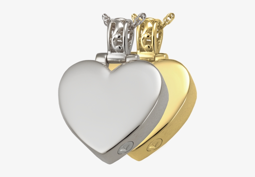 Heart With Filigree Bail - Filigree Bail Heart Cremation Jewelry - Sterling Silver, transparent png download