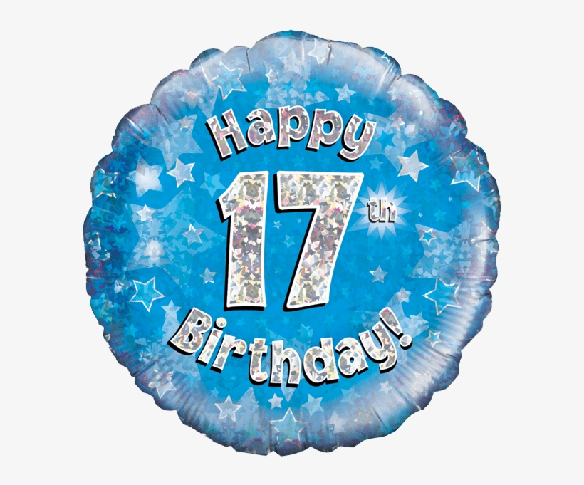 Beautiful Picture Of 17th Birthday - Oaktree 18 Inch Happy 15th Birthday Blue Holographic, transparent png download