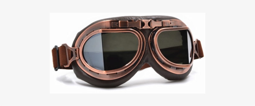 Vintage Motocross Dirtbike Steampunk Goggles - Skibrille Retro, transparent png download
