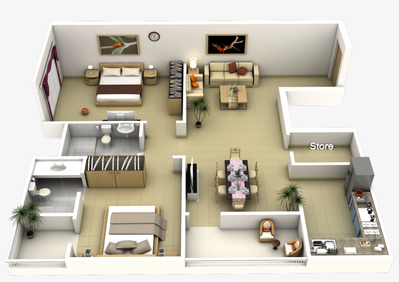 Image - House In Village 3d, transparent png download