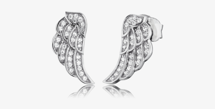 Ear Studs Wing Zirconia Silver Ere Lilwing Zi St - Engelsrufer Silver Wing Stud Earrings Ere-lilwing-zi-st, transparent png download