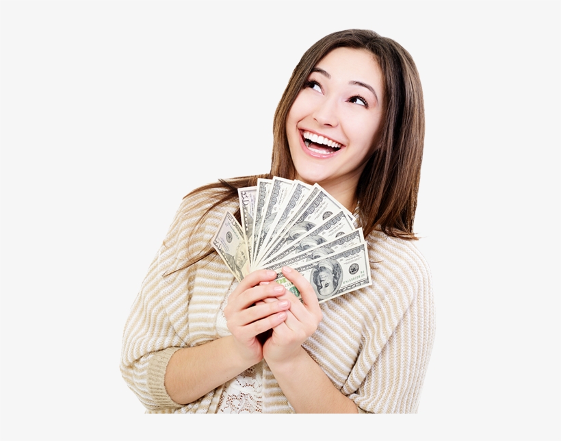 Big Purpose Big Money Happy Woman1 - Happy Woman With Money, transparent png download