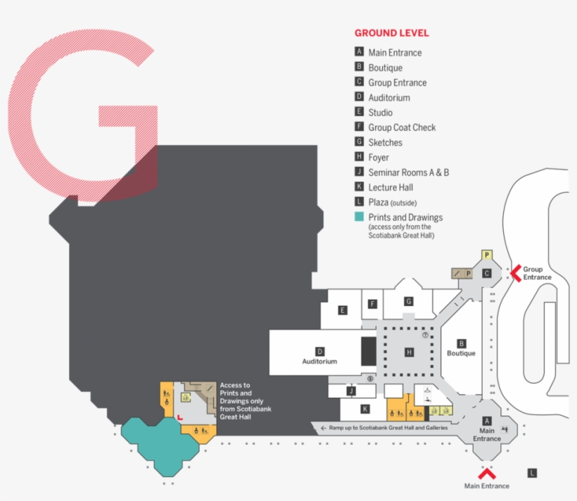 Floorplan - Ground Level - National Gallery Of Canada Moshe Safdie Entrance, transparent png download
