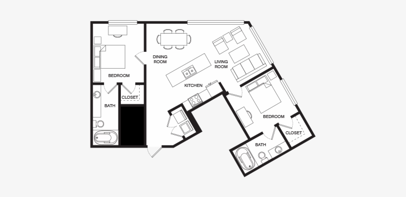 Floor Plan 9 B2 - Floor Plan, transparent png download