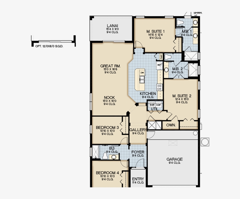 Claremont Floorplan Solterra Resort Orlando - Orlando, transparent png download