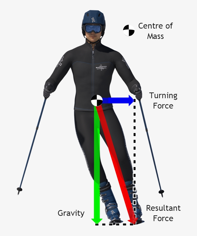 Lean Forces 2x - Line Of Gravity Skiing, transparent png download
