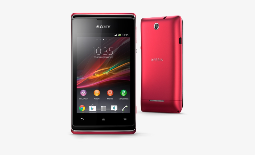 Sony Xperia E Red, transparent png download