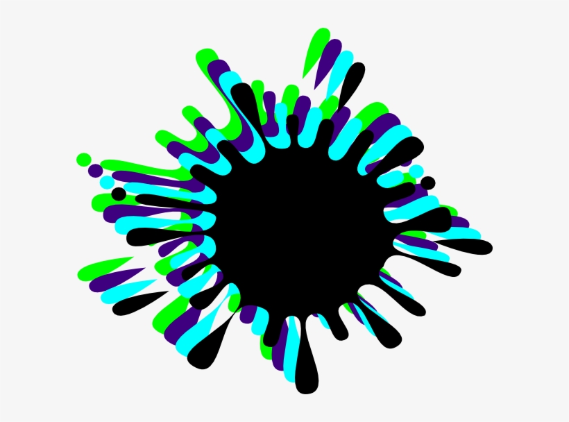 How To Set Use Ink Splash With Multi Drops Clipart - Black Splash Png, transparent png download