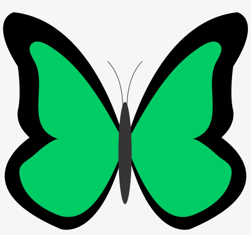 Green - Color - Clipart - Green Flowers Clip Art - Butterfly Clip Art Green, transparent png download