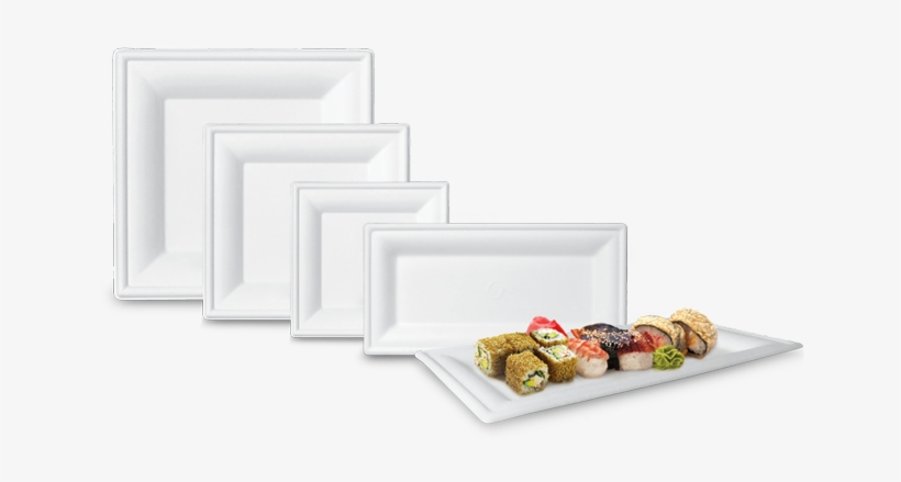 Green Square Plates - Side Dish, transparent png download