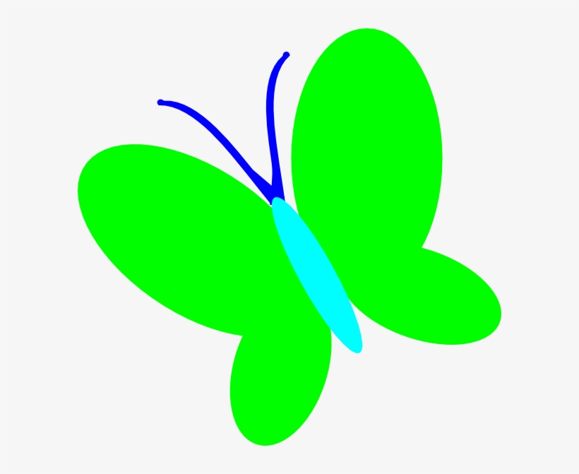 Green Butterfly Clip Art - Butterfly Green Clip Art, transparent png download