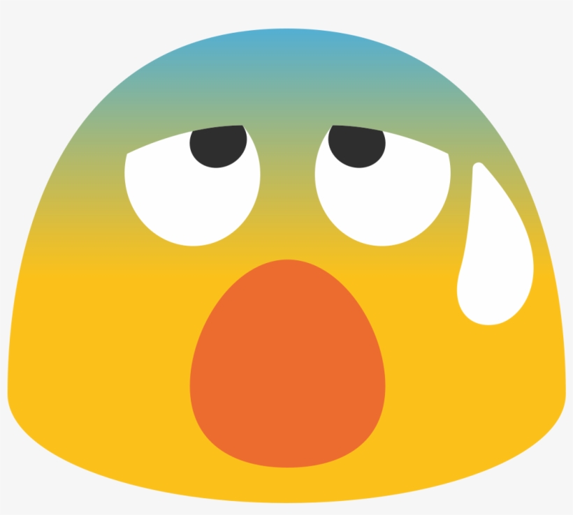 File - Emoji U1f630 - Svg - Anxious Face With Sweat Emoji, transparent png download