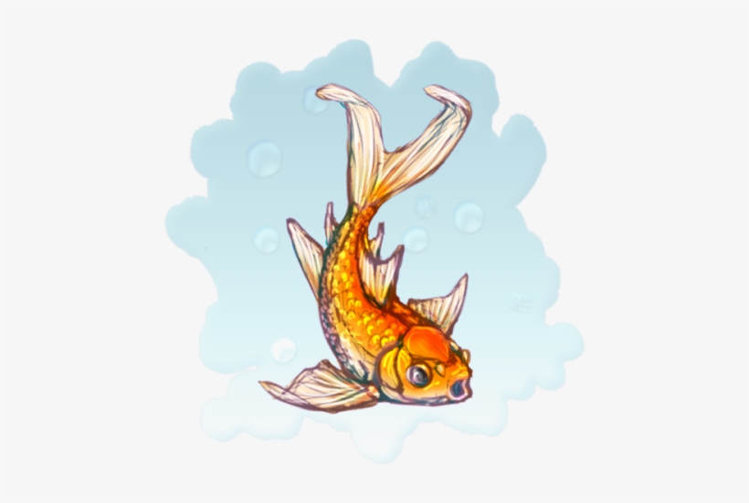 This Was A Good Excuse To Draw A Goldfish Too Bc I - Goldfish Drawing, transparent png download