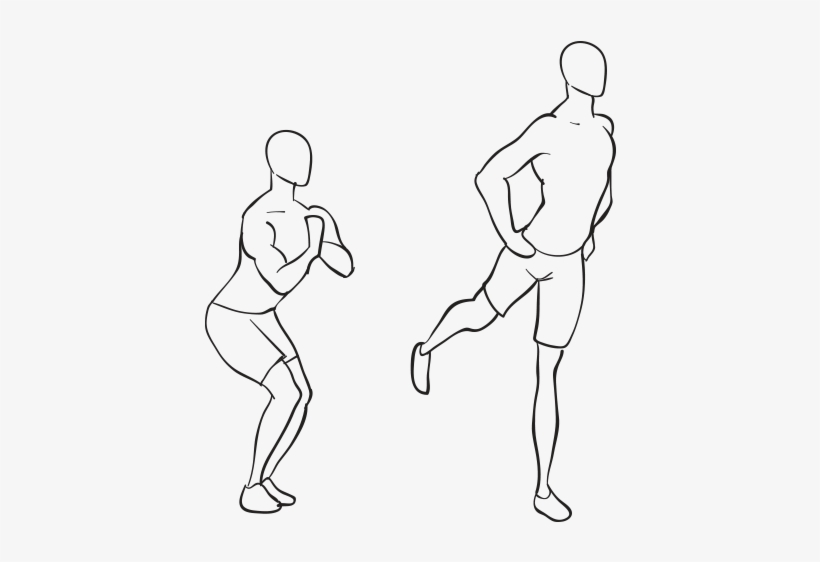 Narrow Squat Kick Back - Squat, transparent png download