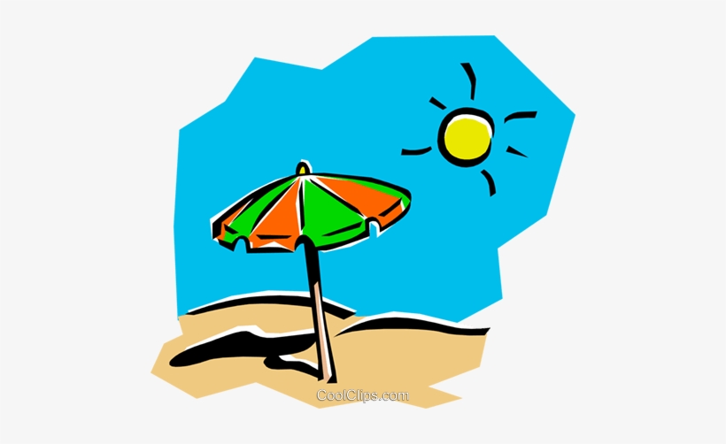 Sun & Sand Royalty Free Vector Clip Art Illustration - Flash Cards For The Summer, transparent png download