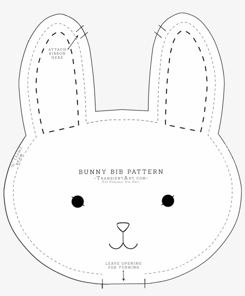 Bunny Bib Pattern - Bib, transparent png download