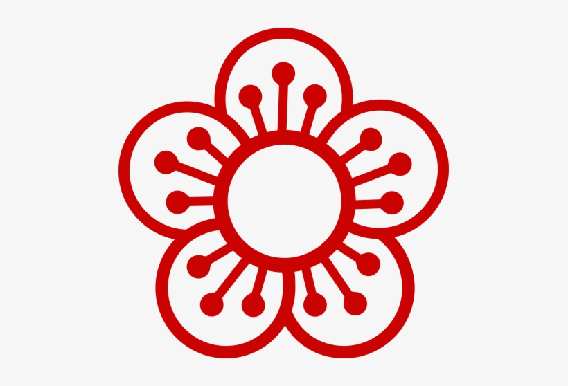 Plum Blossoms Design - Korean Symbol Png, transparent png download