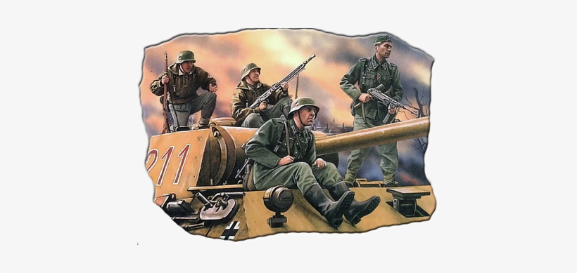 Icm Models German Tank Riders 1942-1945 Kit, transparent png download