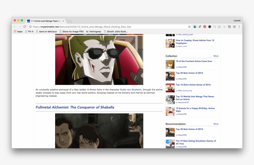 “an Unusually Positive Portrayal Of A Nazi Soldier” - Full Metal Alchemist Hitler, transparent png download