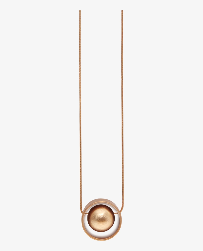Vanity Spinning Ball Necklace Rose Gold Plating - Wood, transparent png download