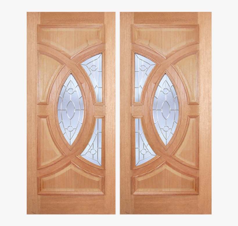 Mahogany Oval Ring Double Door [plain Panel] - Door, transparent png download