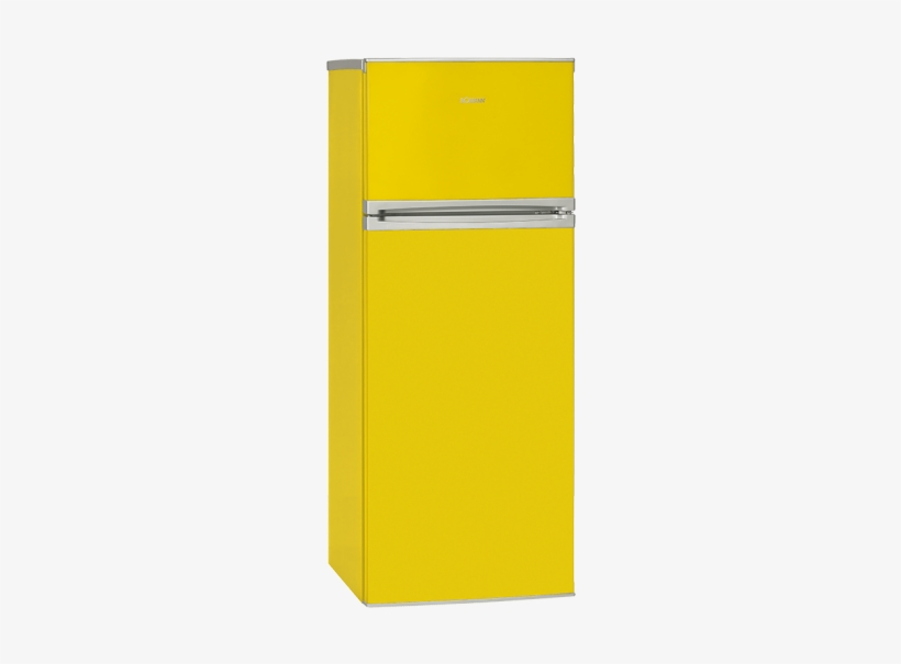 Bomann Double Door Refrigerator Dt 349 Yellow - Refrigerator, transparent png download