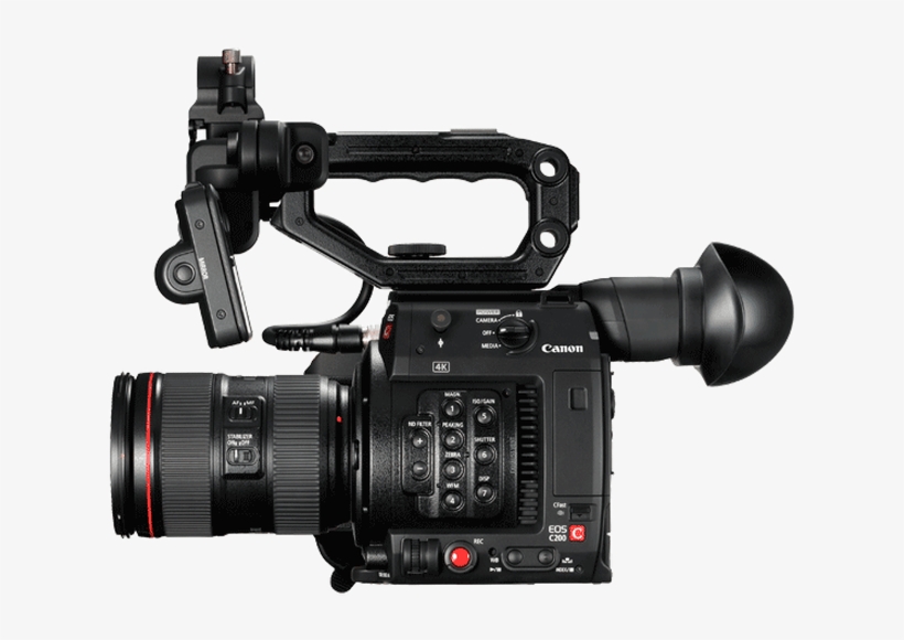 Canon C200 Video Camera Side View With Controls - Canon C200, transparent png download