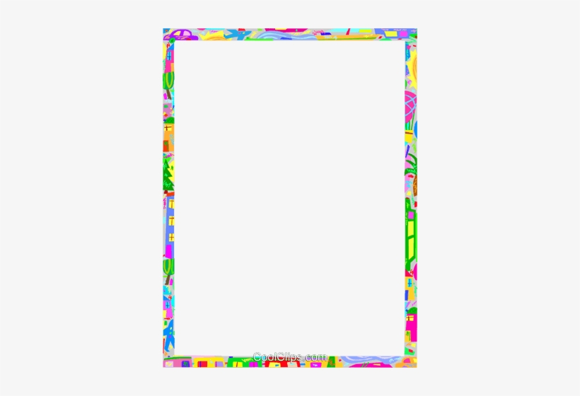 Urban Moldura Viva Livre De Direitos Vetores Clip Art - Paper Clip Border Design, transparent png download