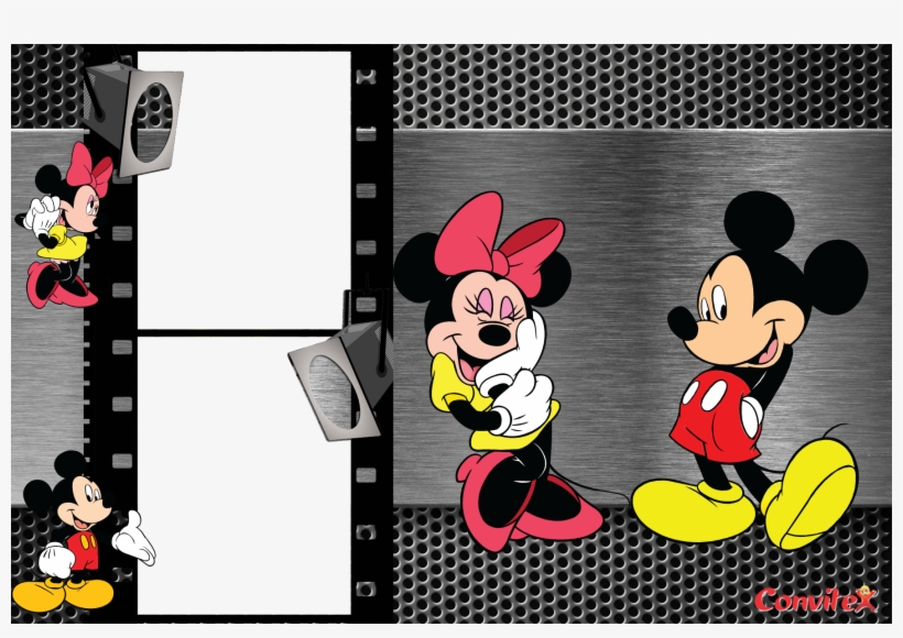 Esta Entrada Foi Postada Em 02/07/2012, Em Convites - Marcos Para Fotos Mickey Y Minnie, transparent png download