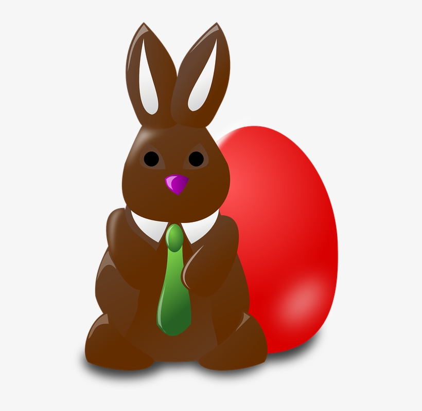 Easter Background Collection - Chocolate Rabbit Clip Art, transparent png download