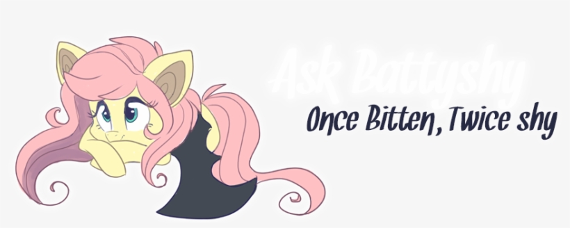Indiefoxtail, Askbattyshy, Banner, Bat Pony, Cute, - Once Bitten Twice Shy Drawing, transparent png download
