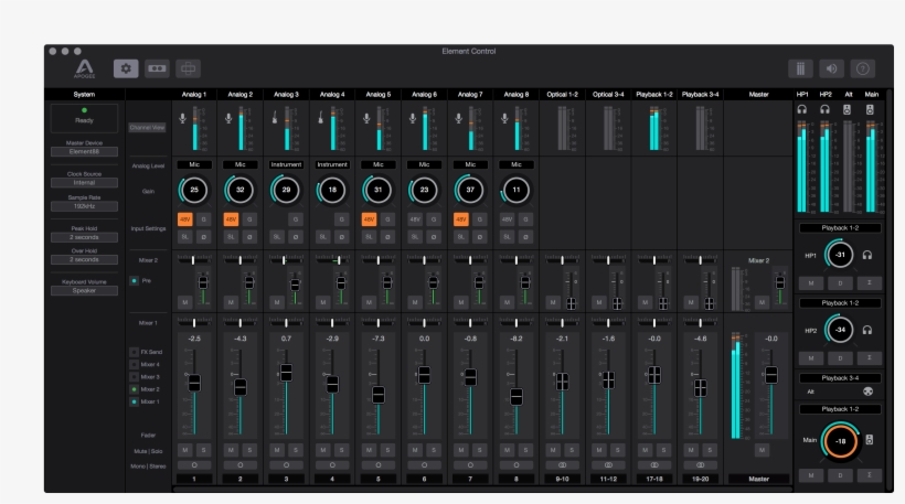 Apogee Element 46 Interface Audio 12x14 Thunderbolt, transparent png download