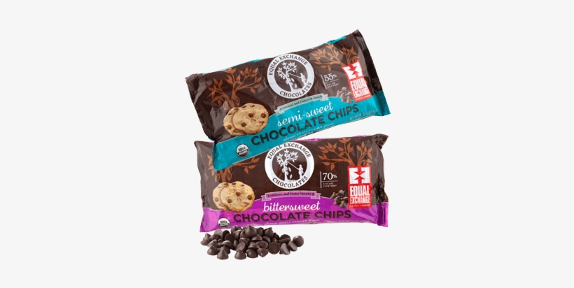 Organic Soy Lecithin Free Semi Sweet And Bitter Sweet - Equal Exchange Chocolate Chips, Bittersweet - 10 Oz, transparent png download