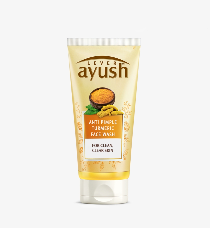 Anti Pimple Turmeric Facewash - Lever Ayush Face Wash, transparent png download