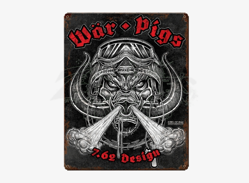 War Pigs Vintage Steel Sign - War Pigs Military Tin Metal Sign Reproduction, transparent png download