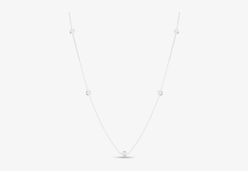 5 Station Diamond Necklace - Necklace, transparent png download