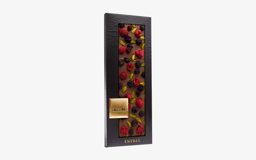 Mg124 Entrée Gourmet Milk Chocolate With Raspberries, - Hořká Čokoláda S Višněmi A Pistáciemi Z Bronte 100g, transparent png download